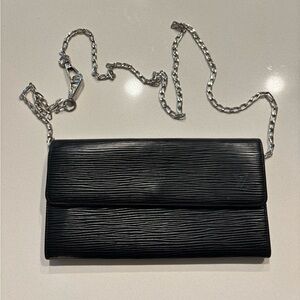 Louis Vuitton Black Epi Leather Vintage Sarah Wallet